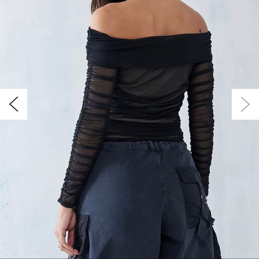 NWT UO Freya Mesh Off-The-Shoulder Top
